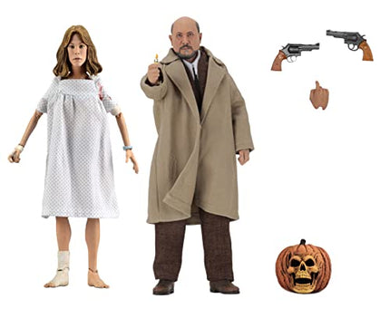 NECA - Halloween 2 Doctor Loomis & Laurie Strode 8In Retro ActionFigure 2Pk