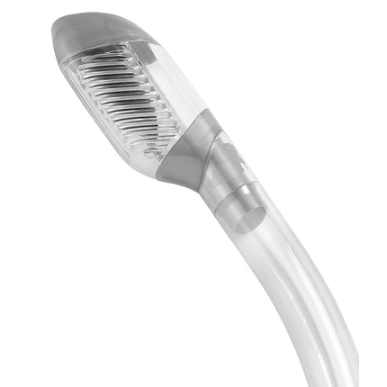Cressi Dry Snorkel - Unisex Premium Dry Snorkel for Diving/Apnea/Snorkeling, Clear/Silver, One Size