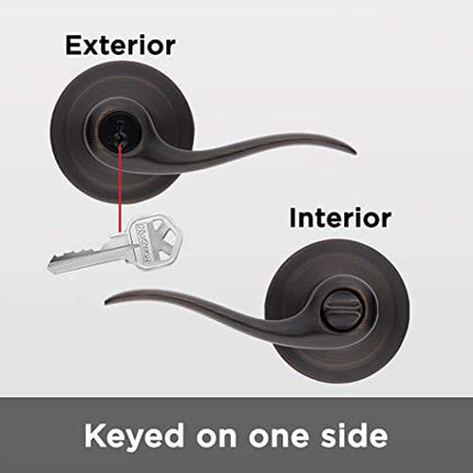 Kwikset Venetian Bronze SmartKey Tustin Entry Lever 97402-541