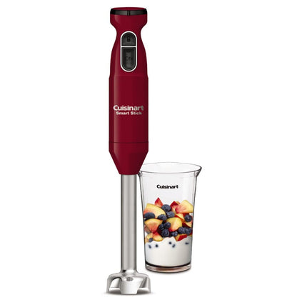 Cuisinart CSB-175R Batidora de mano de dos velocidades Smart Stick, Talla única, Rojo