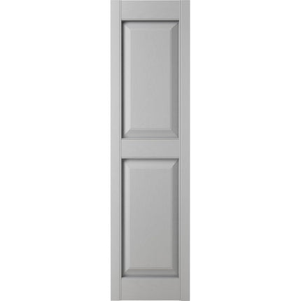 Ekena Millwork Lifetime Vinyl LP2S12X06700PG Standard Two Equal Panel Vinyls, Raised Panel Vinyl Shutters, w/Installation Shutter-Lok's & Matching Screws (Per Pair), 12"W x 67"H, Paintable
