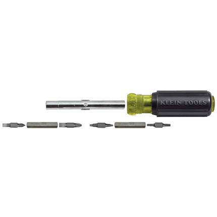 Juego de destornilladores Klein Tools 80027, destornillador de puntas múltiples 11 en 1, destornillador stubby 6 en 1, puntas Phillips, ranuradas, cuadradas, Torx, 2 piezas