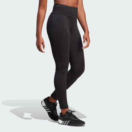 adidas Women's Loungewear Essentials High-Waisted Logo Leggings, Black/White, 2X