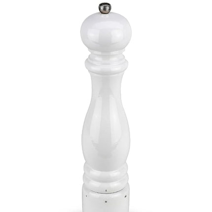 PEUGEOT - Paris u'Select 30 cm Pepper Mill - 6 Predefined Grind Settings - Made With PEFC Certified Wood - Made In France - White Laquered Colour