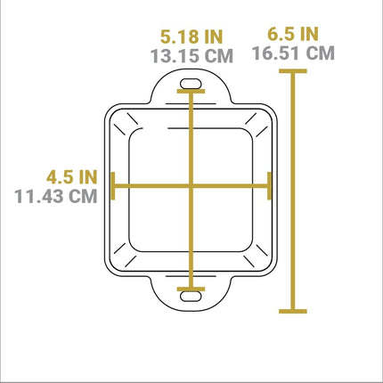 Lodge 0.30 litre / 10 ounce Heat-Treated Pre-Seasoned Cast Iron Square Mini Server