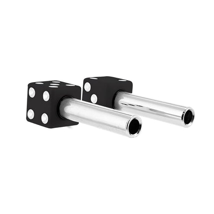 United Pacific 70042 High Impact Plastic Construction Dice Door Lock Knobs for Classic & Vintage Cars/Trucks, 10-32 Thread - Black/White (Pack of 2)