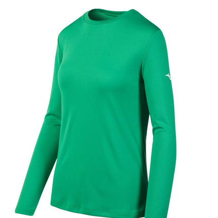 Mizuno Youth Long Sleeve Tee, Kelly Green, Youth L