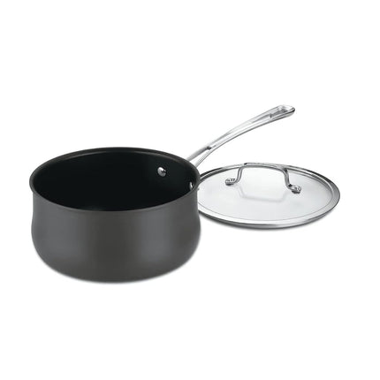 Cuisinart Contour 1-Quart PURELYCERAMIC� Nonstick PFAS Free Hard-Anodized Saucepan with Cover, 6419C-14