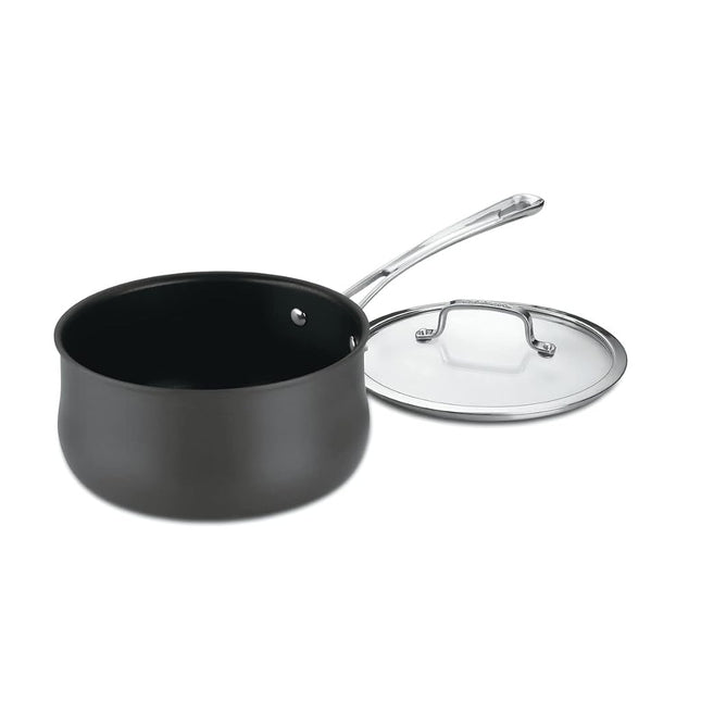 Cuisinart Contour 1-Quart PURELYCERAMIC� Nonstick PFAS Free Hard-Anodized Saucepan with Cover, 6419C-14