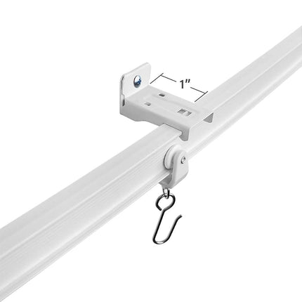 Supports muraux KXLife pour rail de rideau flexible, Quincaillerie de fixation murale pour rail de rideau pliable (20 PCS)