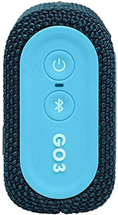 Altavoz inalámbrico Bluetooth portátil e impermeable JBL Go 3 con estuche de transporte premium (azul y rosa)