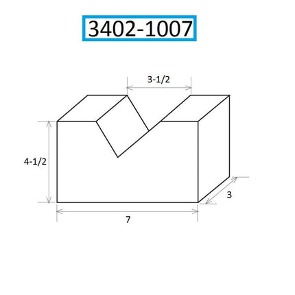 HHIP 7 X 3-1/2 X 4-1/2 POUCES ENSEMBLE DE BLOCS EN V EN FONTE (3402-1007)