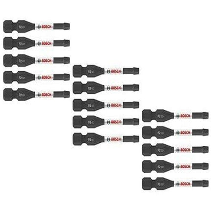 BOSCH ITDSQ2215 15-Pack 2 in. Driven Square #2 Imp