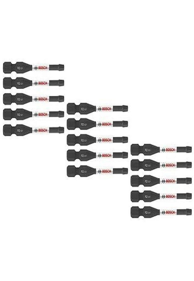 BOSCH ITDSQ2215 15-Pack 2 in. Driven Square #2 Imp