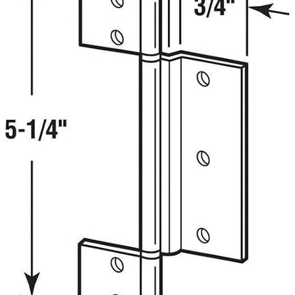 Prime-Line K 5093 Screen Door Hinge with 1/8-Inch Offset, Aluminum