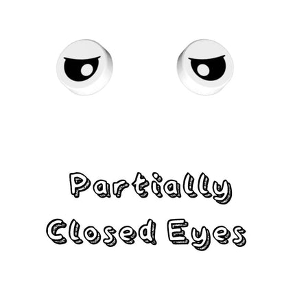 LEGO Parts and Pieces - 50 Pcs Mixed Lot of White 1X1 Tile (Full Eyes, Partially Closed Eyes, and Closed Eyes) Plus Minifigureland Tile