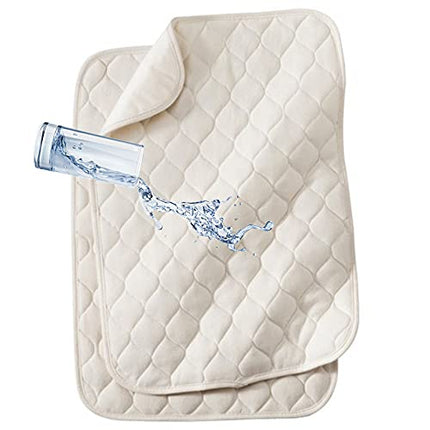 Funda Impermeable Acolchada para Regazo y Burp de American Baby Company, Hecha con Capa Superior de Algodón Orgánico, 21" x 14", Paquete de 2