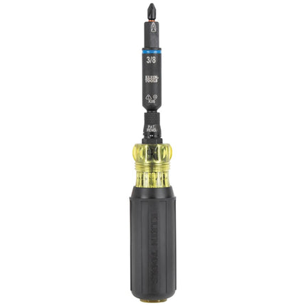 Klein Tools 32528HD KNECT 10-in-1 Impact-Rated Driver, Multi-Bit Screwdriver/Nut Driver with Deep-Well Flip Socket Sizes for Plumbing and HVAC