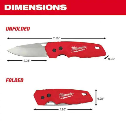 Milwaukee 48221520 Fastback Smooth Blade Flip Knife