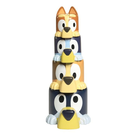 Toomies Bluey's Family Pourers with Designs Featuring Chilli, Bandit, Bingo, and Bluey - Nesting, Stacking Cups for Bath Time - Officially Licensed Bluey Toys - Baby Bath Toys for +18 Months