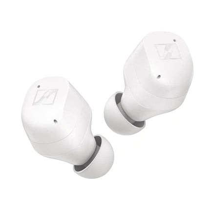 Auriculares Sennheiser Momentum True Wireless 3 - Auriculares intrauditivos Bluetooth para música y llamadas con cancelación de ruido adaptativa, carga inalámbrica Qi, 28 horas de batería y diseño compacto, blancos