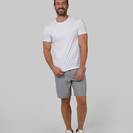 32 Degrees Mens 4 Pack Cool Quick Dry Active Basic Crew T-Shirt, White, Large