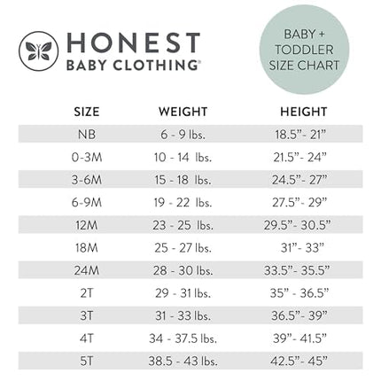 HonestBaby Multipack Short Sleeve T-Shirt Tee 100% Organic Cotton Infant Baby, Toddler, Little Kids Boys, Girls, Unisex, Earth Tones, 4T