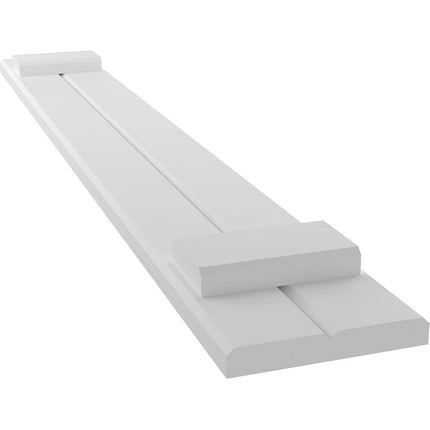 Ekena Millwork ARW101BB207X34WHH Americraft Two 2 Exterior Real Wood Joined Board-n-Batten Shutters (Per Pair), 7"W x 34"H, White