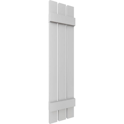 Ekena Millwork Lifetime Vinyl LS3S12X03900PG Standard Three Board Spaced, Board-n-Batten Vinyl Shutters, w/Installation Shutter-Lok's & Matching Screws (Per Pair), 12"W x 39"H, Paintable