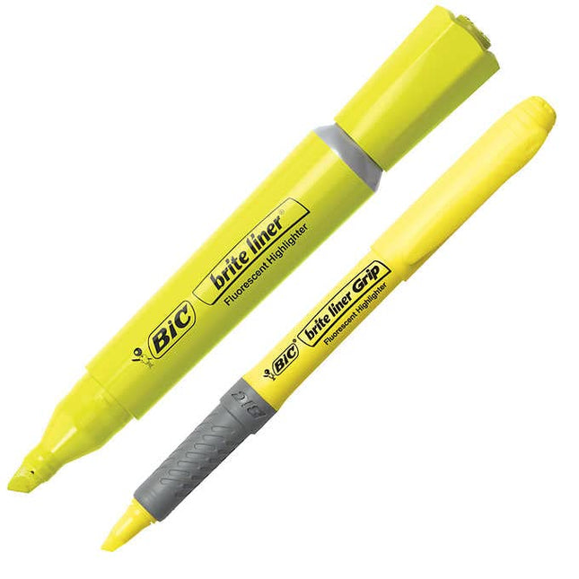 BIC Brite Liner Highlighter Combo Pack, Fluorescen