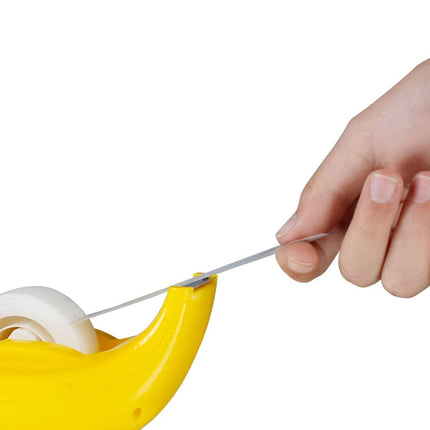 Amazeko Clapping Monkey Tape Dispenser with Cymbals, Fun Animal Desk Decor, 1 in Core, Non-Slip Weighted Banana