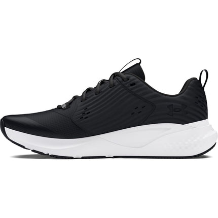 Zapatillas de entrenamiento cruzado Under Armour Charged Commit Trainer 4 4e para hombre, (001) Negro/Blanco/Blanco, 14 extra ancho
