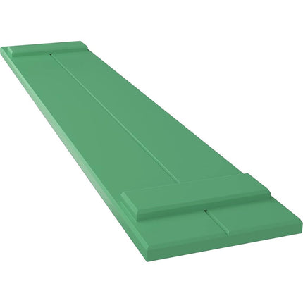 Ekena Millwork 10 3/4"W x 38"H True Fit PVC, Two Board Joined Board-n-Batten Shutters, Lilly Pads (Per Pair - Hardware Not Included)