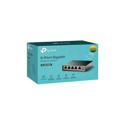 TP-Link TL-SG105S | 5 Port Gigabit Ethernet Switch | Desktop/Wall-Mount | Plug & Play | Fanless | Sturdy Metal | 3 Year Manufacturer Warranty | 802.1p/DSCP QoS & IGMP Snooping | Compact Design