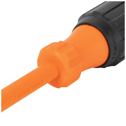 Klein Tools 6846INS Insulated Screwdriver, 1000V #2 Square Tip Screwdriver with 6-Inch Shank, Tip-Ident, Cushion-Grip Handle