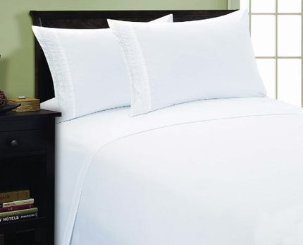 Elegant Comfort 1800 Thread Count 3 line Egyptian Quality Luxurious Silky Soft Wrinkle & Fade Resistant 4 pc Sheet Set, Deep Pocket Up to 16", California King, White