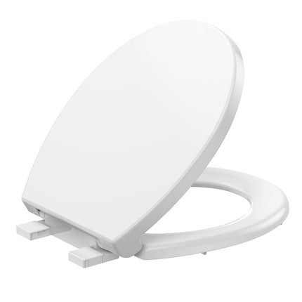 Round Toilet Seat Cover – PP Quick Release Flat Toilet Seat, White Easy-Remove Design for Simple Cleaning & Everyday Comfort