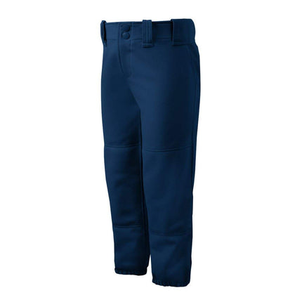Mizuno Girls (Youth) Belted Softball Pant, Navy, Medium