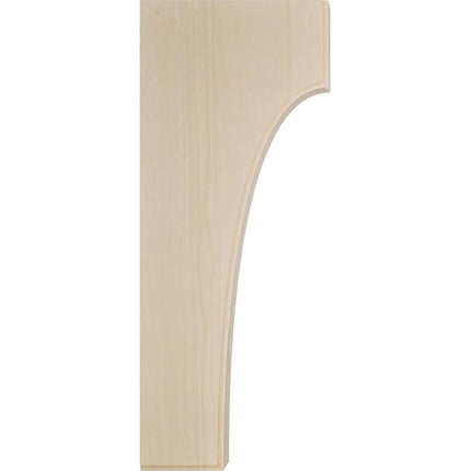 Ekena Millwork BKTW02X04X10CVRW 1 3/4" W x 4" D x 10" H Clarksville Bracket, Rubberwood, Rubber Wood