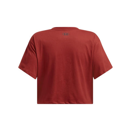 Under Armour Women's Boxy Crop Logo Short Sleeve T Shirt, (840) Earthen Orange / / Black, 1X