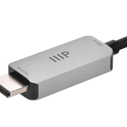 Monoprice DisplayPort 1.4 Cable to 8K HDMI - 6 Feet | 32AWG, 8K@60Hz, Up to 32.4Gbps Bandwidth, for Video Game Console, Gaming Monitor, Apple TV, or Laptop Computer