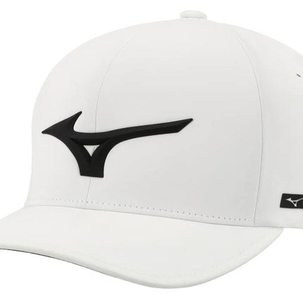 Mizuno Women's Tour Delta Fitted Hat, White/Black, L/XL