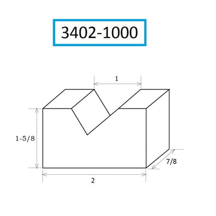 HHIP 4 X 2-1/4 X 2-5/8 INCH CAST IRON V BLOCK SET (3402-1002)