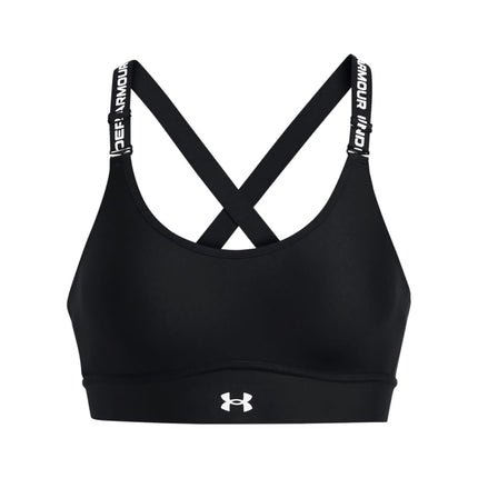 Sujetador deportivo Under Armour Infinity de impacto medio para mujer, (001) Negro / / Blanco, (X-Large) A/C