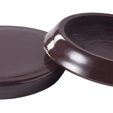 Scotch SP902-NA Caster Cups, Hard Brown, 2-in, 4, 6-Packs Total Chair Leg Protectors, Square 2"