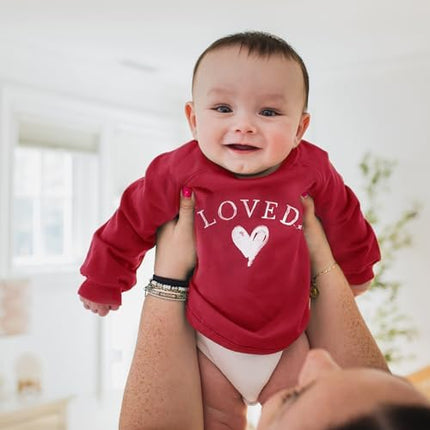 Burt's Bees Baby Baby Girls 100% Organic Cotton Tunic and Leggings Set, Sweatshirt Loved, 0 Month