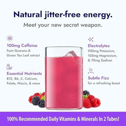 Zipfizz Mezcla Energética Saludable, Bayas, 20 Tubos, 11 g Cada Uno