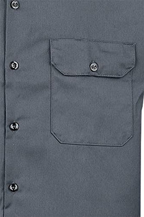 Dickies Men's Short Sleeved Workwear Shirt, Grey (Charcoal Grey), S UK