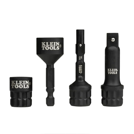 Klein Tools 65KADPM KNECT (M) Impact Socket Adapter Set, 4 Adapters for 3/8-Inch Drive Tools, Flip Sockets and Impact Drivers, Compatible with KNECT (S) and (M) Systems