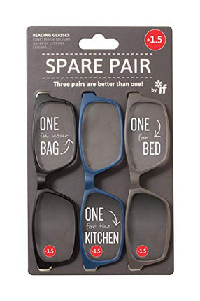 Spare Pair - Reading Glasses, Turquoise/Red/Purple, +2.0